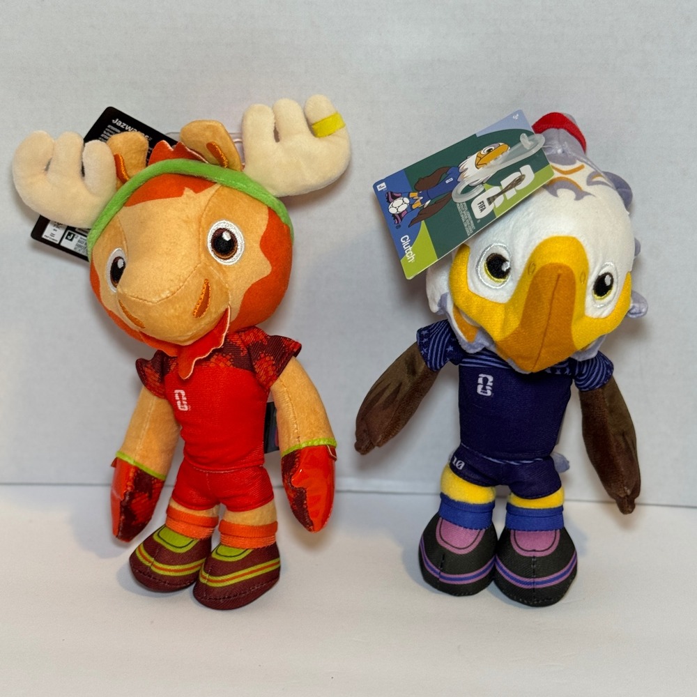 FIFA World Cup 2026 Maple+Clutch Plush Set Canada USA Jazwares 9" NWT Official
